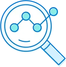 Actuarial magnify glass icon